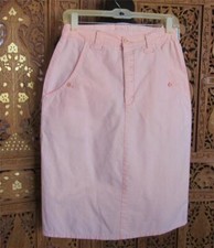 Cherokee Vintage 80's Short Skirt Pale Peachy Pink Sz 10   Made in U.S.A