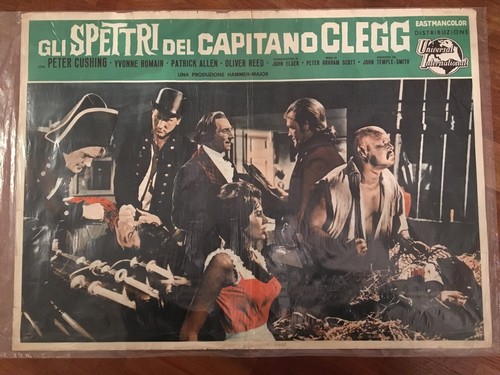 FOTOBUSTA GLI SPETTRI DEL CAPITANO CLEGG,Captain Scott 1962,Hammer film Cushing