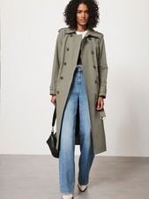 Mint Velvet Khaki Trench Coat, Size L