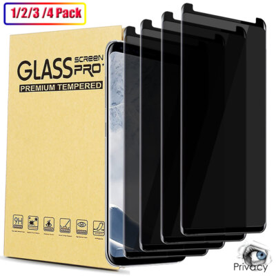For Samsung Galaxy S9 S8 Plus Note 9 8 Anti-Spy Tempered Glass Screen Protector