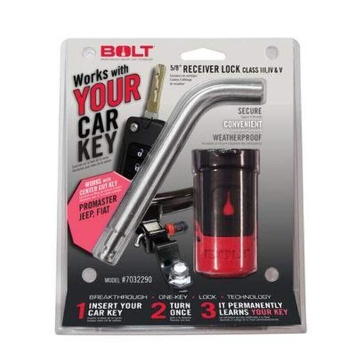 BOLT 7032290 5/8" Receiver Lock for use with 2018 and Newer Jeep Center Cut Keys - Picture 2 of 4