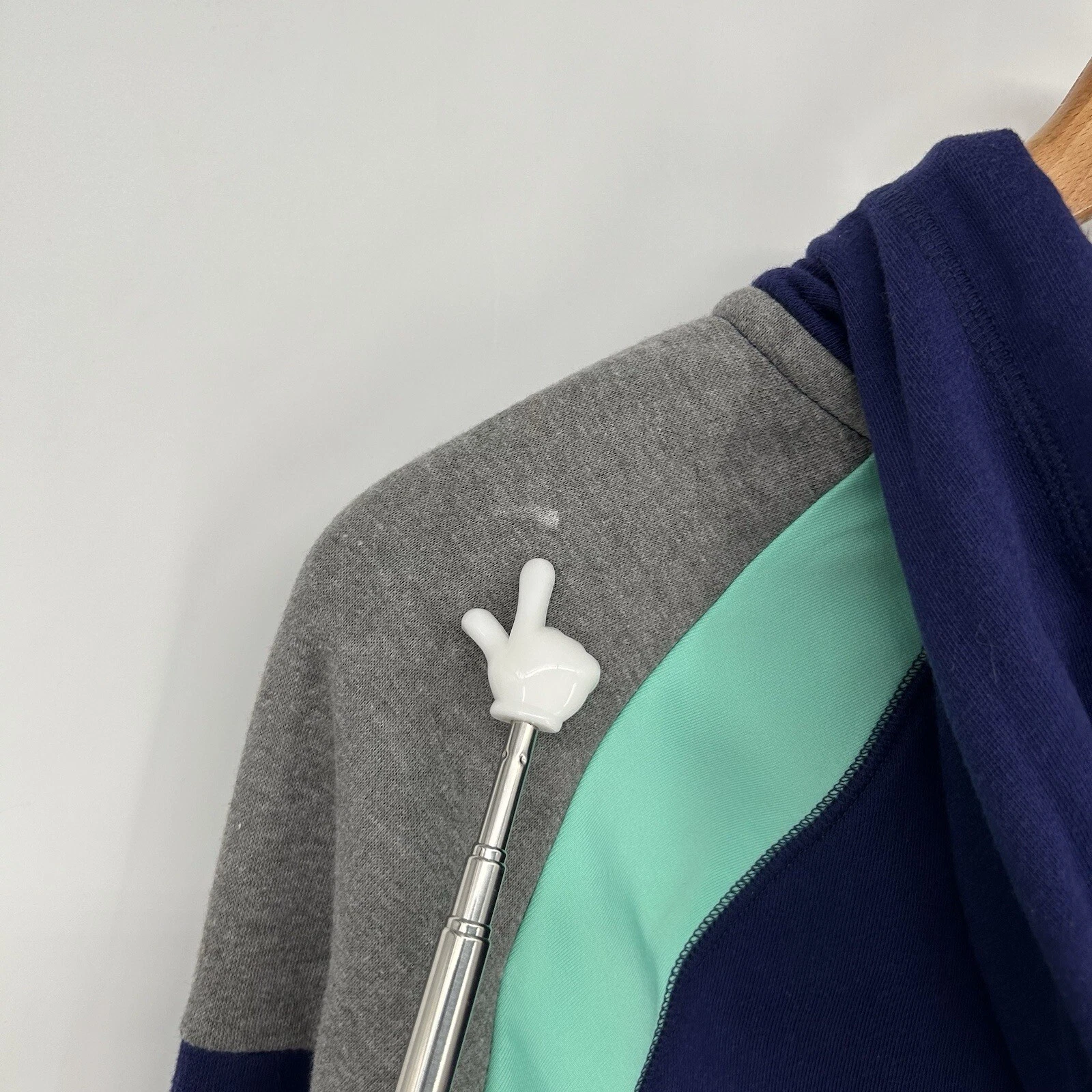 UNDERCOVER Felpa con cappuccio Victorias Secret donna extra small blu cerniera intera colorblock