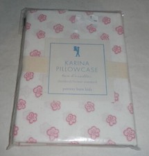 Pottery Barn Kids PBK Standard Size Pink Floral Karina Pillowcase Pillow Sham