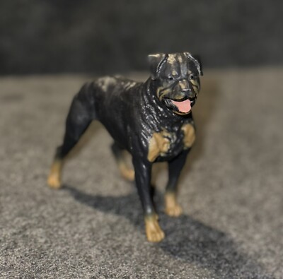 Rottweiler Rottie Dog Hard Plastic PVC Toy Breed Figurine 3