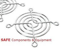 PC 60mm Fan Wire Grill Guard QTY-2 Chrome Metal Screen Finger Protector MM-582