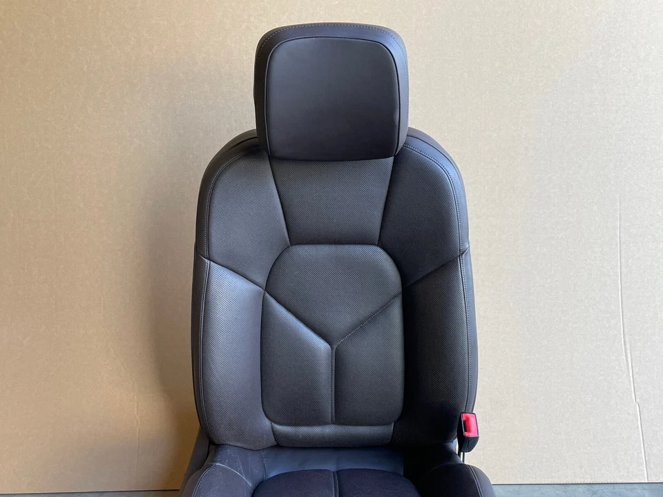 Cojín asiento paso delantero derecho Porsche Macan 15 16 17 con reposacabezas marrón 1474 OEM Foto 3 de 4
