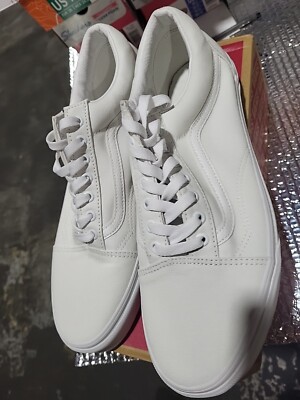 NEW VANS True White Old Skool Canvas Shoes Size 12 Mens