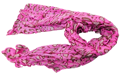 FAT-CATZ-COPY-CATZ Fuchsia Pink Animal Leopard Spots Print Scarf Shawl Wrap Sarong Free UK P&P