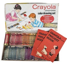 Vintage Crayola Crayons Color Drawing Set Retired Colors No. 72 Sharpener Binney