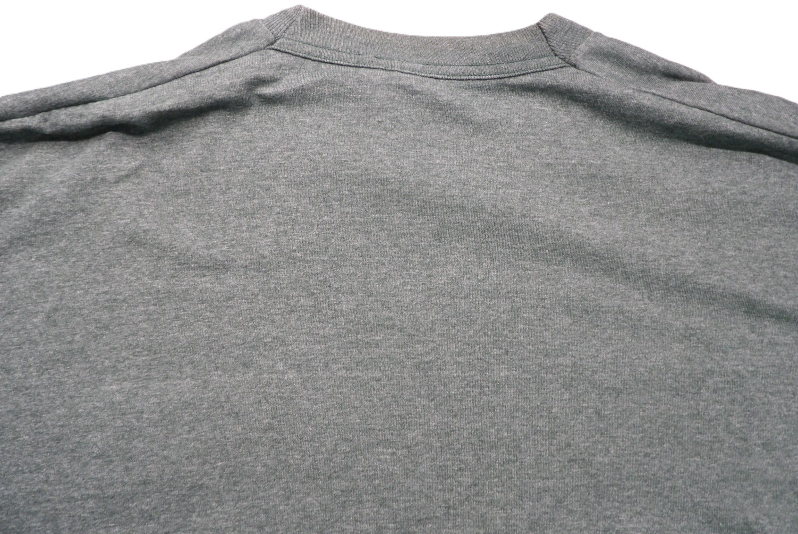 Gray VTG men's shirt XLT with single stitch back, shown from a customer's perspective on a white background.