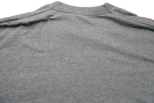 Gray VTG men's shirt XLT with single stitch back, shown from a customer's perspective on a white background.