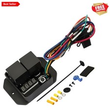 Advanced Digital Radiator Fan Switch - 12V  24V, Durable Plastic, LED Display