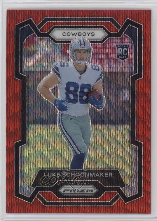 2023 Panini Prizm Rookies Red Wave 46/149 Luke Schoonmaker #325 Rookie RC 0if0