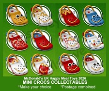 McDonalds UK 2026 CROCS Happy Meal Mini Crocs Keyring toys to choose