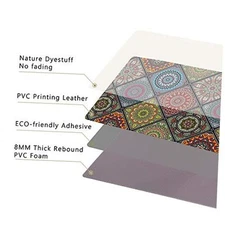  Kitchen Rugs 2 Pieces 17" W x 29" L + 17" W x 47" L Ethnic Traditional Pattern