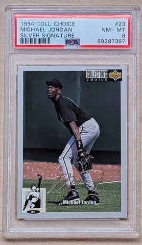 *PSA 8* ⛳🐐MICHAEL JORDAN * 1994 Collectors Choice #23  Silver Signature * Bulls
