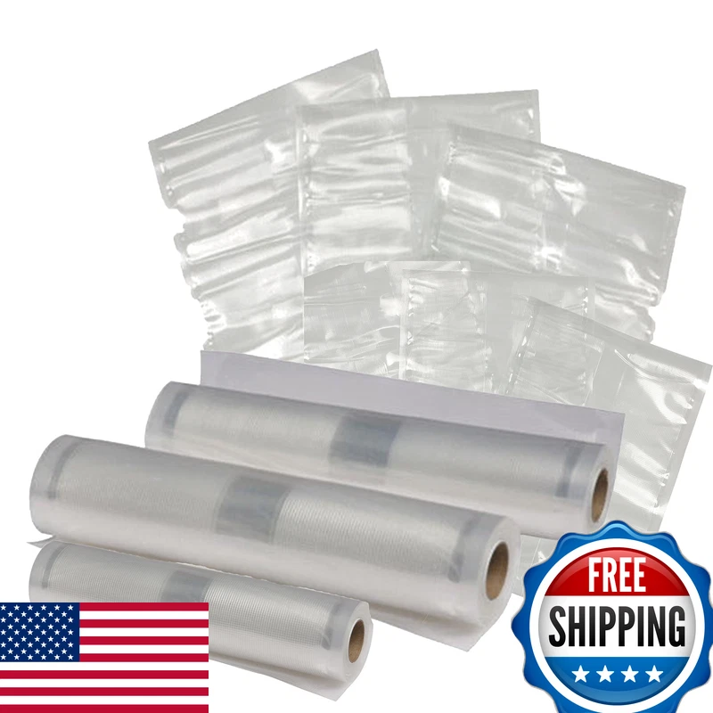 Nesco Vs-07V Vacuum Sealer Bag Variety Pack Bag/Roll Combo Clear