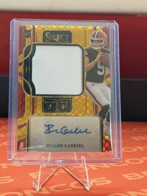 2025 Panini Select Prime Selection Dillon Gabriel Browns /10 RC Red & Gold Auto
