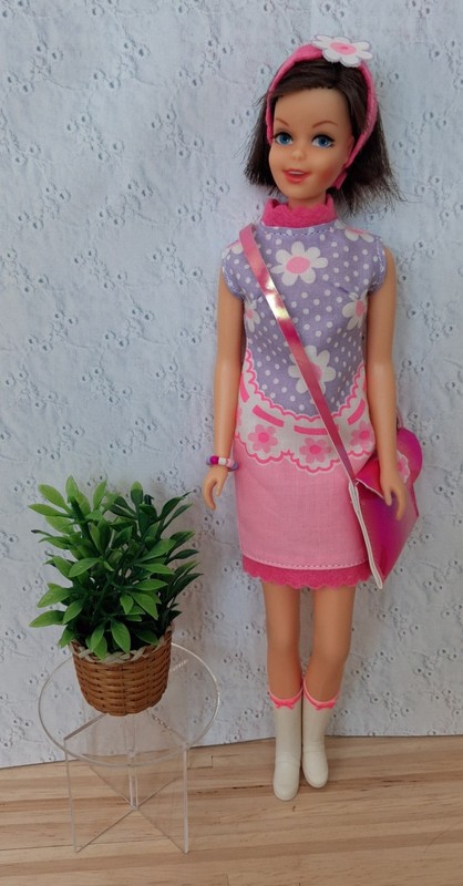 Handmade Mod Outfit For Vintage Francie Casey Becky Twiggy NO DOLLS NO SHOES
