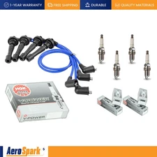 Wireset & 4 NGK Spark Plug for 94-01 Acura Integra 1.8L 97-98 Honda CR-V 2.0L