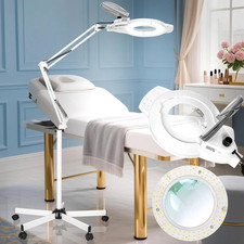 KIRKAS 12X Floor Magnifying Glass with Light and Stand, 2200 Lumen Infinite Co