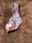 Iridescent Pink Opal Color  Fenton Hand Painted Signed L. Everson Bird Glass