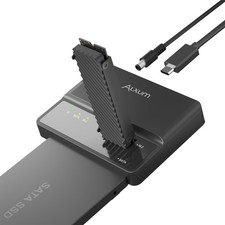 M.2 NVME SATA SSD Enclosure External-- 2 in 1 Tool-Portable 10Gbps USB 3.2 SS...