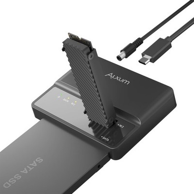 M.2 NVME SATA SSD Enclosure External-- 2 in 1 Tool-Portable 10Gbps USB 3.2 SS...