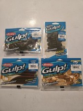 4 Berkley Gulp Saltwater Lures Crab, Sand Eel & Strip  Ultimate saltwater bundle