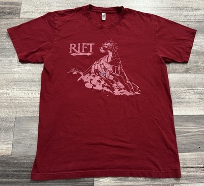 RIFT Planes Of Telara Game Promo Shirt Mens Large 2011 Red Dragon Graphic Tee
