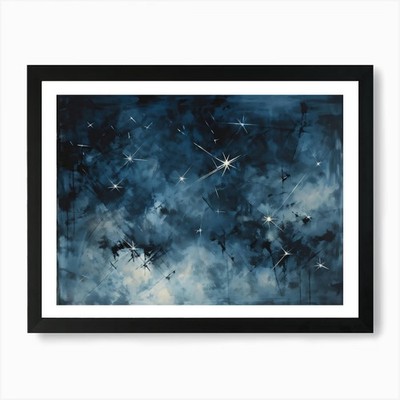 Sterne am Himmel 1 Kunstdruck gerahmt Wandbild Poster Leinwanddruck Bild