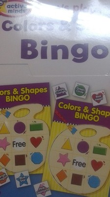 Active Minds Colors & Shapes Bingo Game, Multiple Ways to Play, Ages 3-7