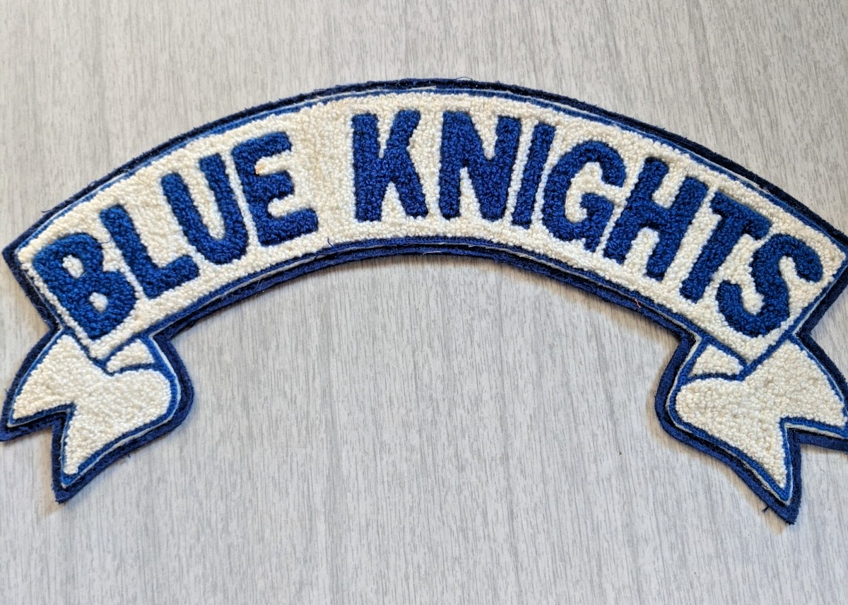 Blue Knights New York Motorcycle Club Pair of Large Ribbon Patches New ...