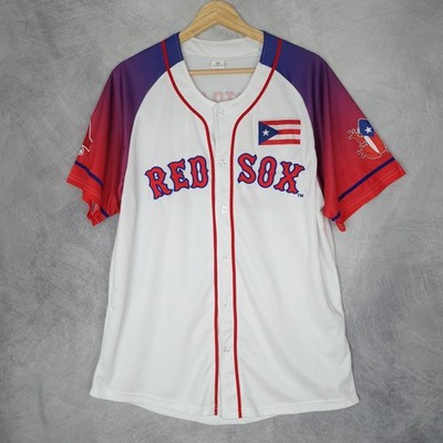 Boston Red Sox Jersey Shirt Mens Medium MLB Baseball Puerto Rico 24
