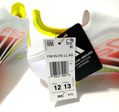 adidas F50 Elite LaceLess AG Soccer Cleats JI2839 Men's Size 12 W