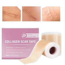 Silicone Scar Tape, Sensitive Skin Invisible Soft Keloid Strip Scar Repair Pads