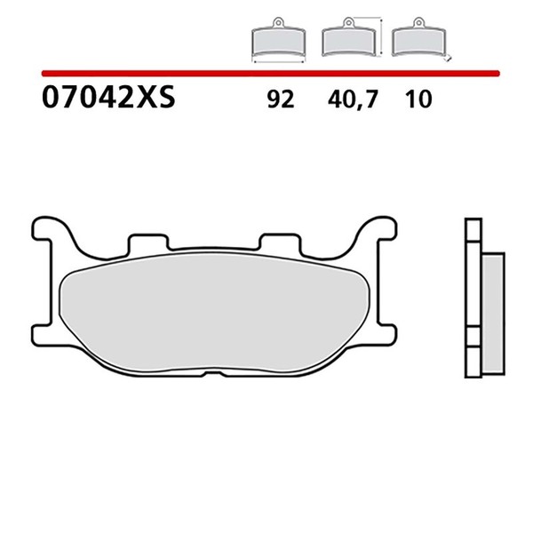 Brembo Vordere BREMSBELAGE-KIT FUR Italjet Jupiter 125 02-02-COD. 07042XS-image