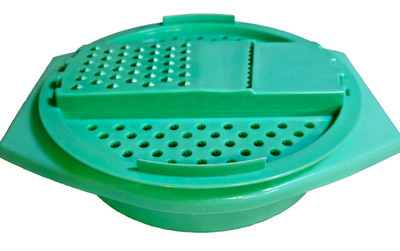 Vintage Tupperware Green Cheese/Veggie Shredder Grater 787 &  Green Bowl 786