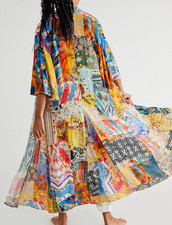 Free People NWT Size XS The Violet Printed Duster NEW