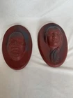 Van Briggle Pottery Indian Plaques Big Buffalo and Little Star