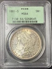 1881-S $1 PCGS MS 64 (Old Green Holder) Morgan Silver Dollar Coin **Nice Tone**