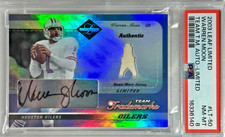 Warren Moon AUTO~PATCH #/25 Limited Team Trademarks 2003 Autograph Jersey PSA 8