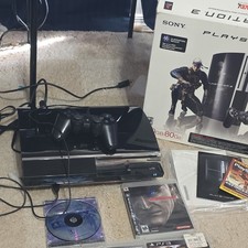 Sony PS3 Backward Compatible 80GB Model CECHE01MG Metal Gear Solid 4 please read