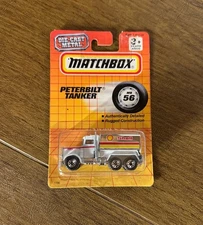 Matchbox Shell Peterbilt Tanker #56 1993 1:64 Scale Diecast Metal on Card.