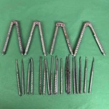 4 Nut Cracker Crab Lobster Crackers & 19 Picks, HMQ and unmarked, Estate