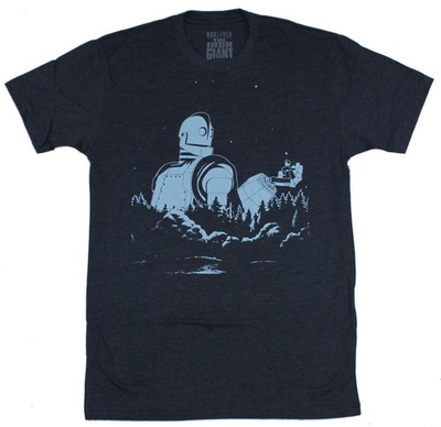 #ad The Iron Giant Mens T Shirt Giant Sitting In forest Gazing Over Shoulder $8.99