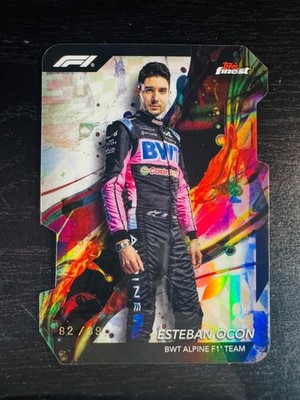 2024 Esteban Ocon Die-Cut Refractor 82/99 Topps Finest #9 F1 Formula 1