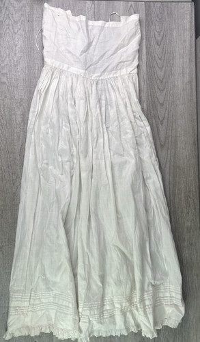 Antique Early 1900s Child’s Slip Over Dress Petticoat White 36" Total Length