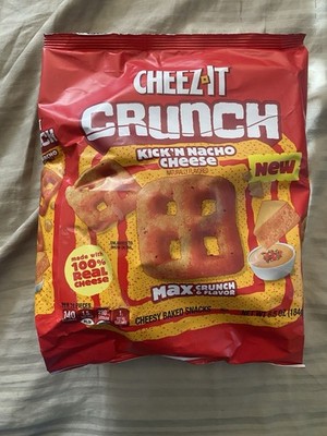 NEW Cheez It Crunch Kick'n Nacho Cheese Cheesy Baked Snacks 6.5 oz