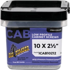 Big Timber #10 x 2-1/2 In. Star Cabinet Screw (1 Lb.) 1CAB10212 Big Timber